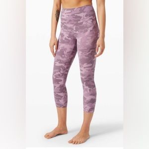 NWT Lululemon, Align Crop, 21”, Size 4, InCognito Camo Pink Taupe